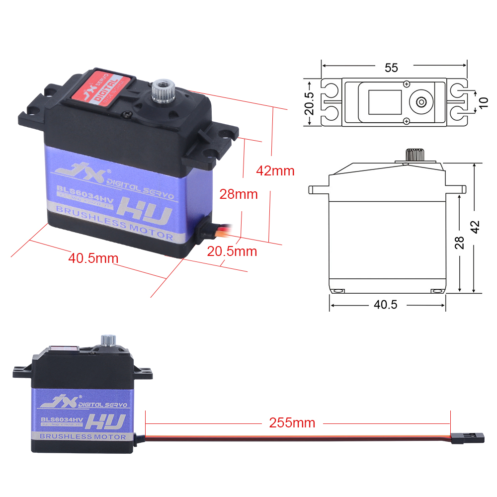 JX BLS6034HV 60g 33kg Borstell - Rc Helicopter Battery recensie en prijs
